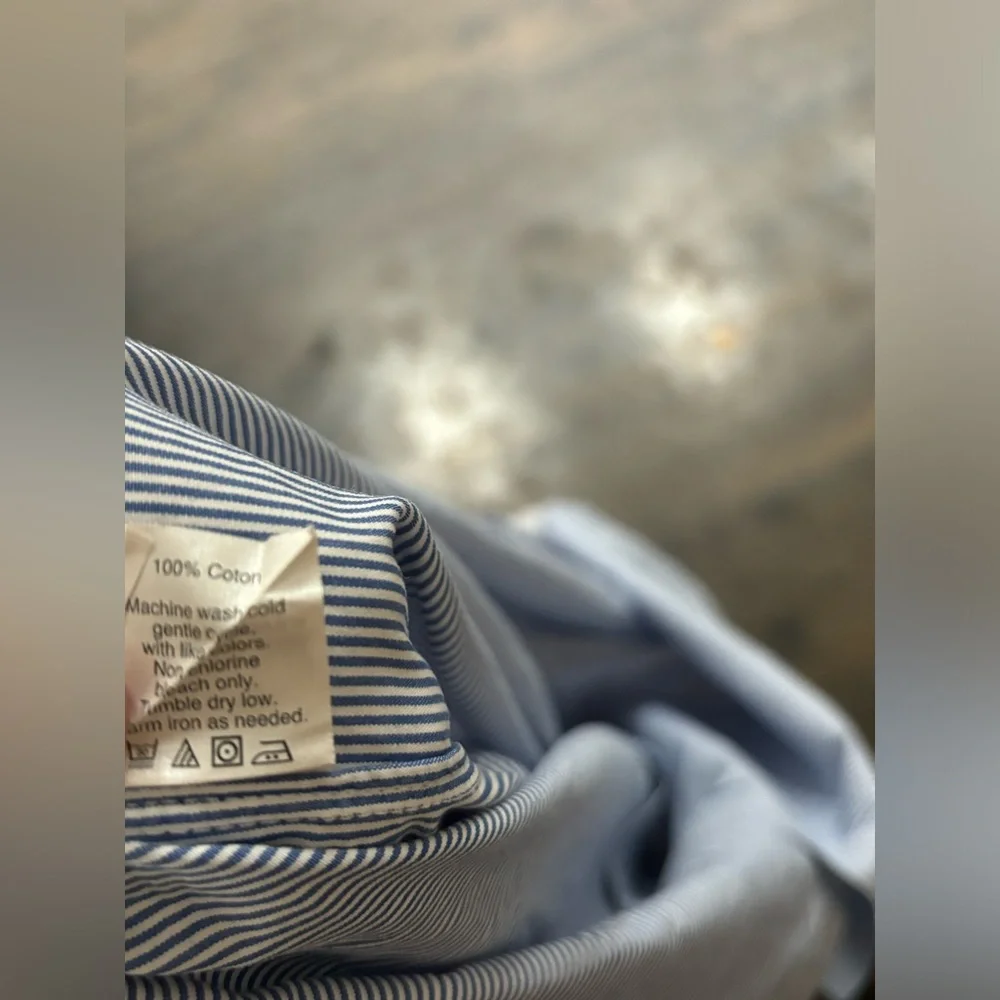 J. Crew Men's Blue Striped Shirt Size L